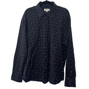 Pronto Uomo Mens Black Check Print Long Sleeve Shirt Size XXL